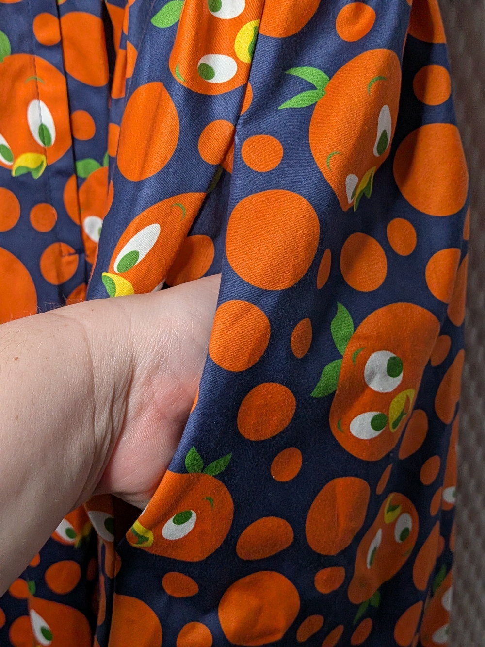 Disney Parks Orange Bird Polka Dot Sun Dress Navy Blue Women Large NWT Retro - Picture 12 of 12
